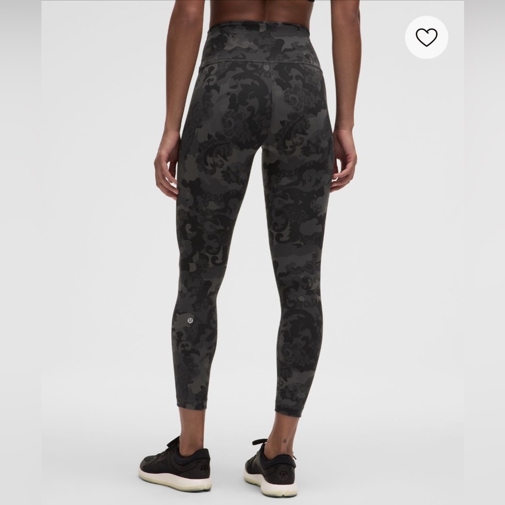 Lululemon Wunder Train High-Rise Tight 25" Leggings Hidden Heritage Lace Black - Picture 2 of 13